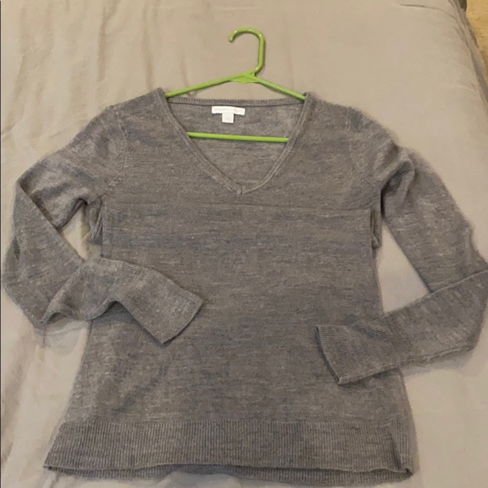 Grey V-neck Sweater